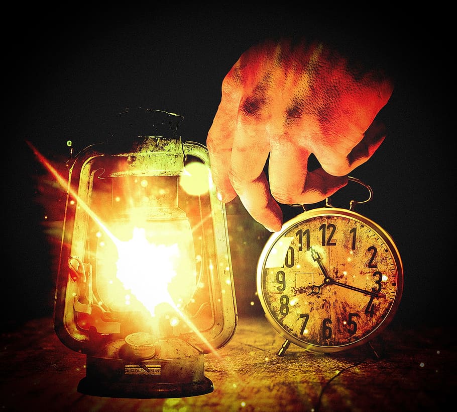 nope, thank, you, clock, time, indoors, table, flame, fire HD wallpaper
