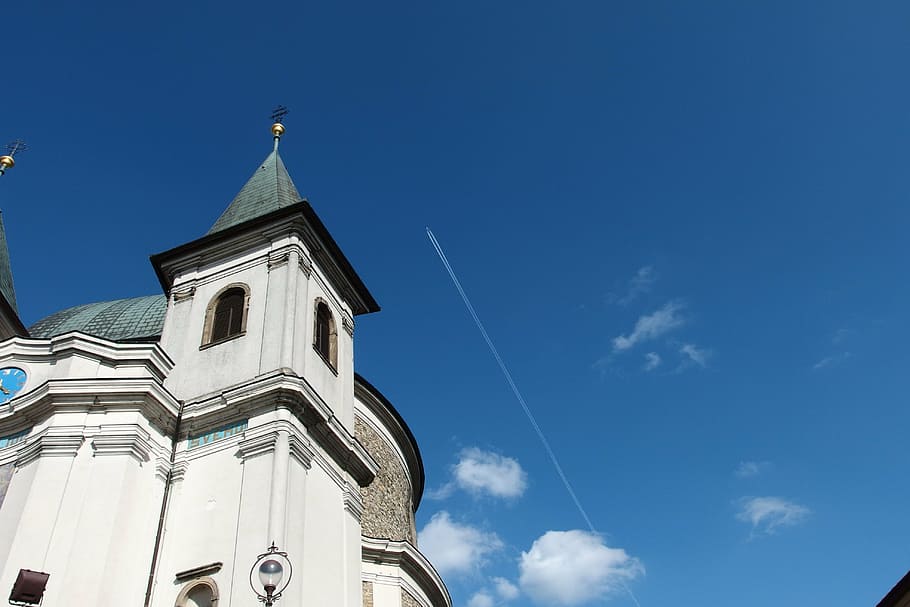 church, sky, caves, steeple, religion, belief, place of worship HD wallpaper