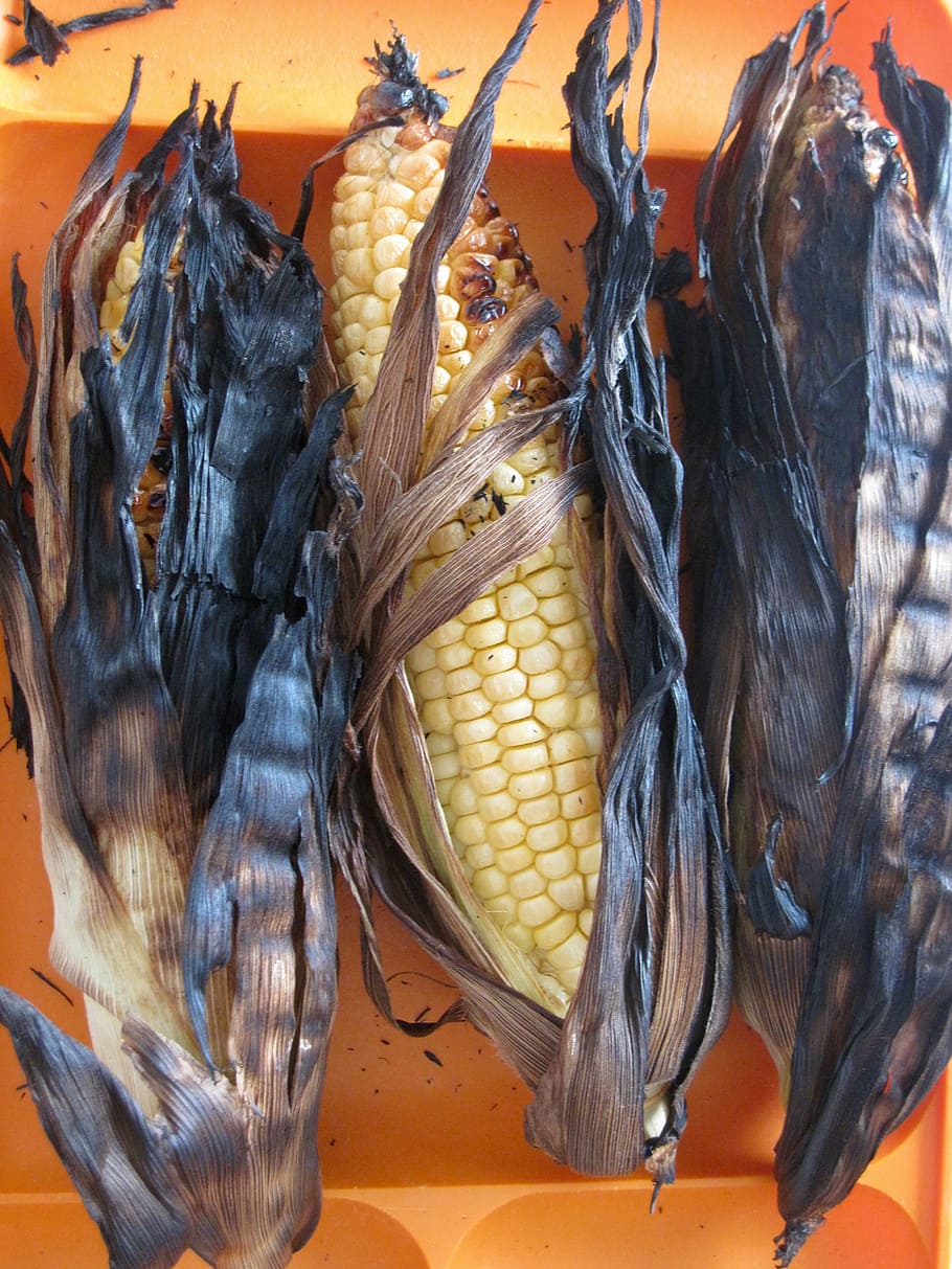 corn, kernels, burnt, yellow, indian, maize, plant, vegetable, HD wallpaper