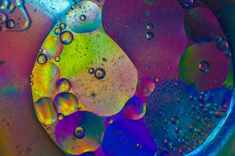 Macro, Wheels, Colors, Light, multi colored, close-up, liquid HD wallpaper