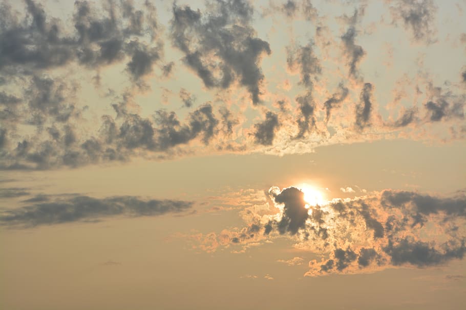 sun, clouds, cloudy sky, light, sunset, grey clouds, cloud - sky HD wallpaper