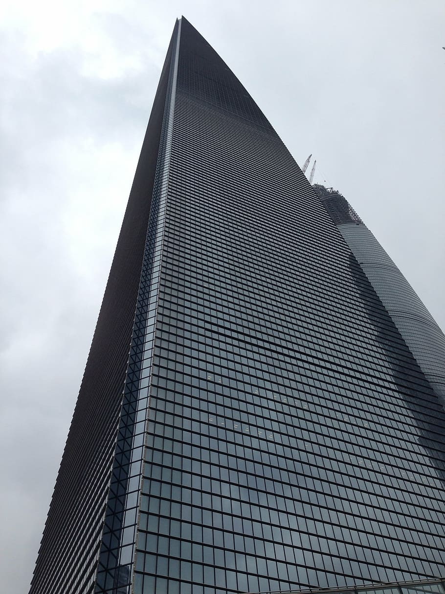 skyscraper, building, shanghai, high, architecture, built structure HD wallpaper
