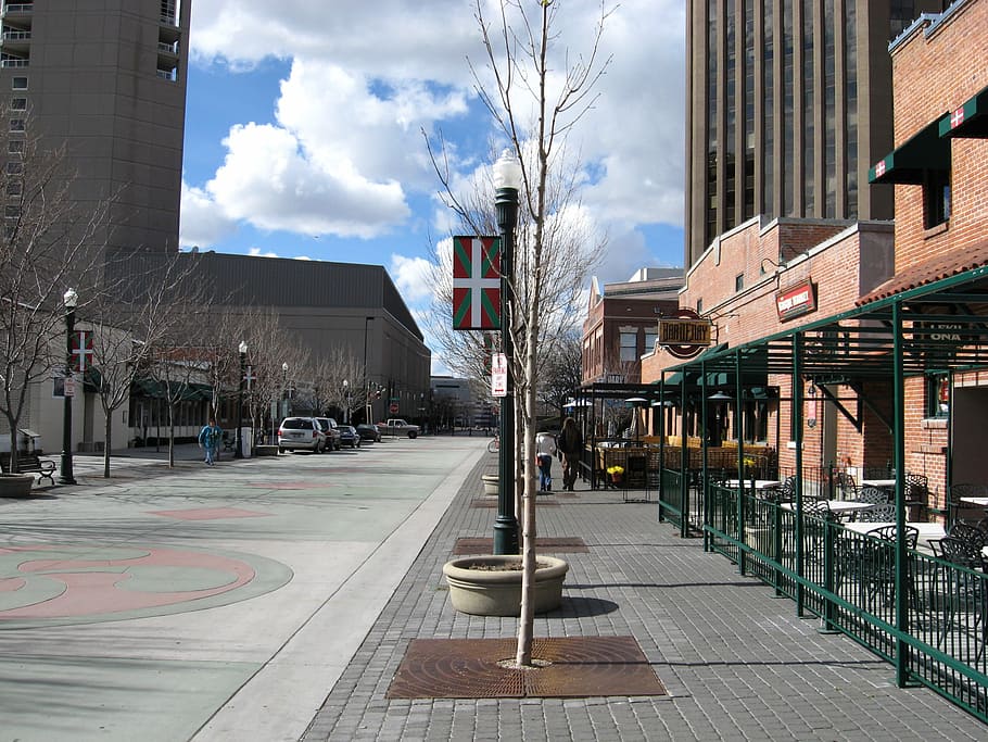 Boise Basque Block in Idaho, city, clouds, photo, public domain HD wallpaper