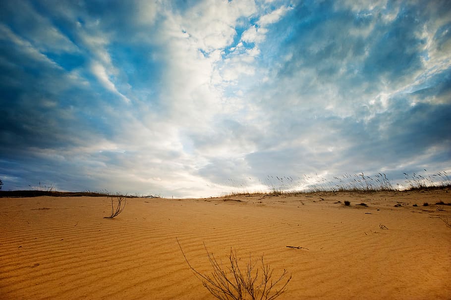 nature, sky, sand, desert, arid, daylight, drought, dry, dune HD wallpaper