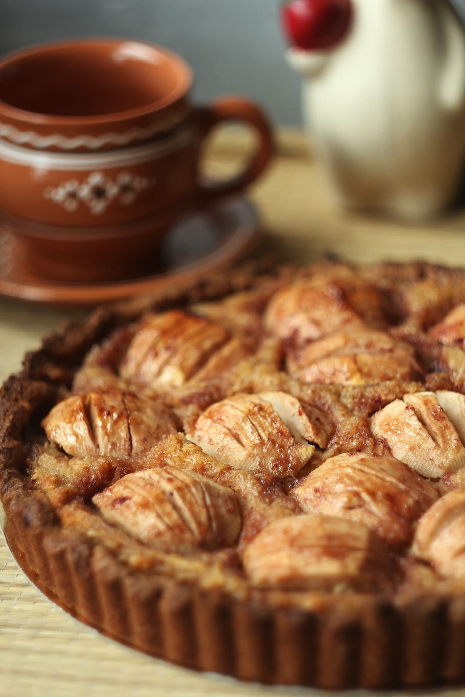 cooked food on brown surface beside mug, pie, cupcakes, pies HD wallpaper