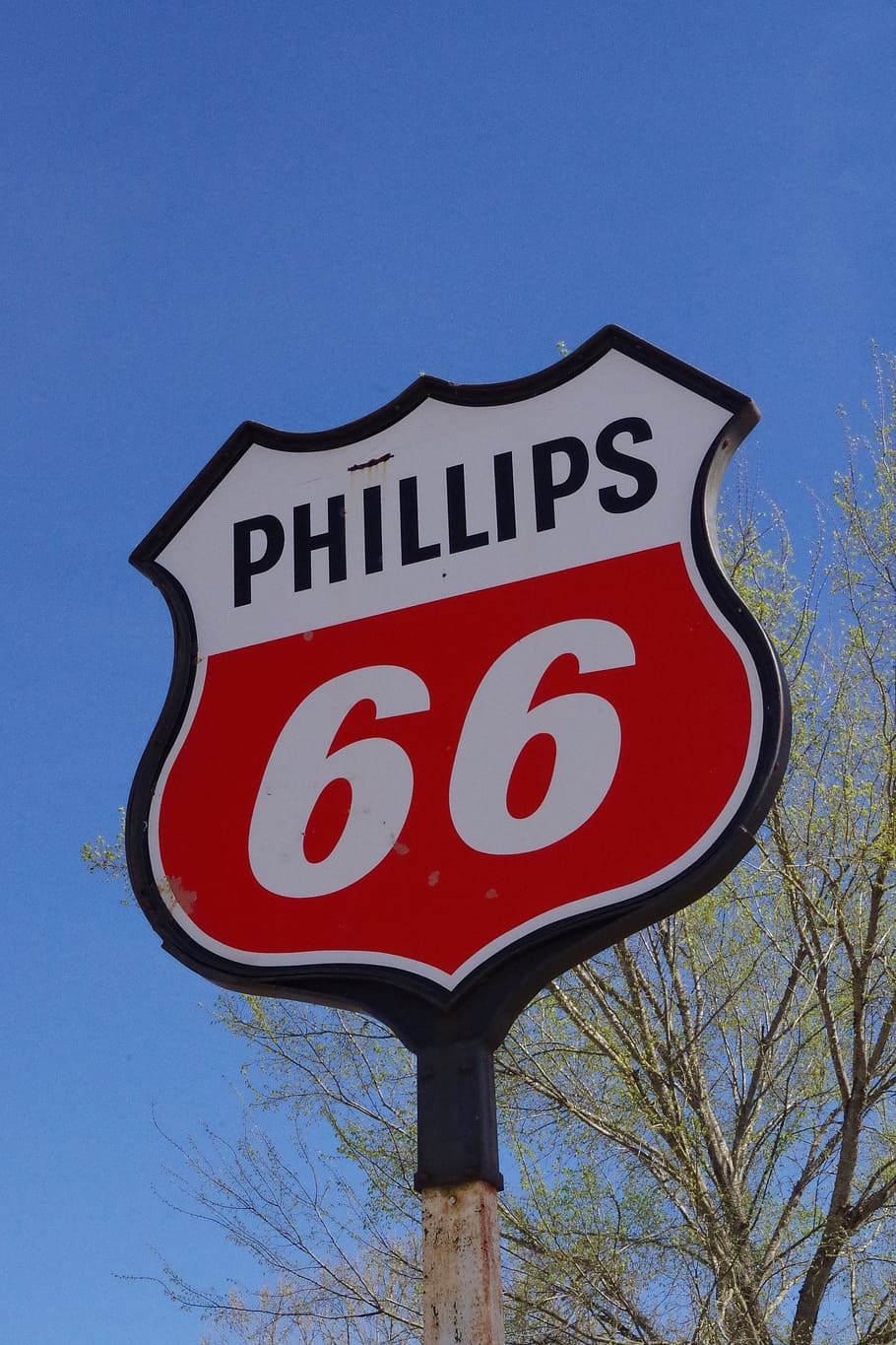 phillips 66, gas, pump, old, abandoned, rust, sky, sign, communication HD wallpaper