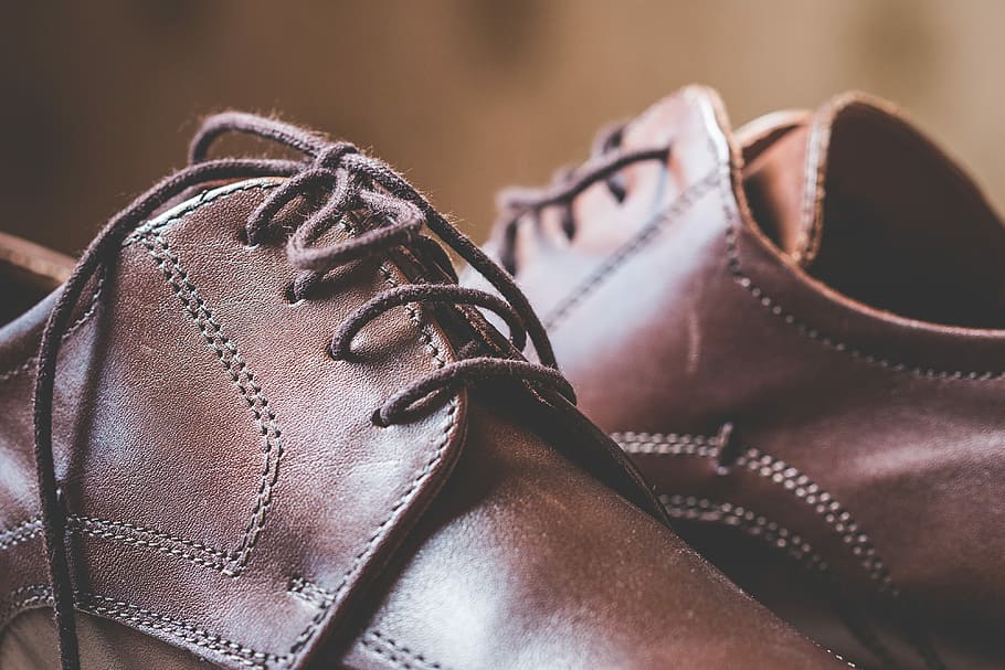 Brown Leather Shoes Shoelaces Close Up #2, fashion, gentleman, HD wallpaper