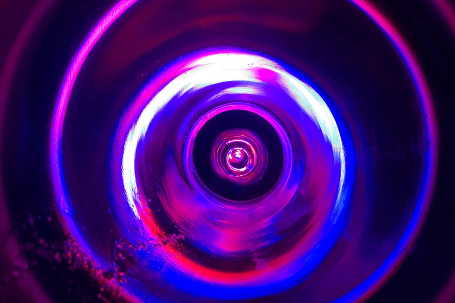 Glowing abstract image, textures, backgrounds, circle, blue, multi Colored HD wallpaper