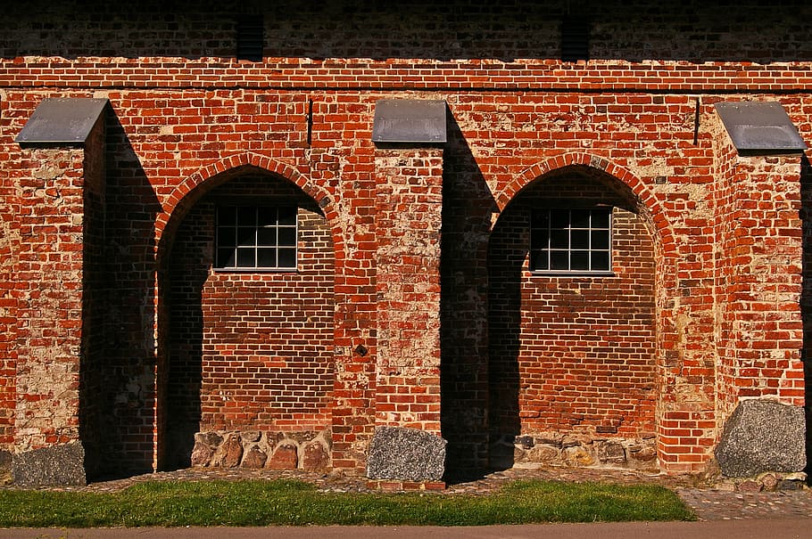 wall, city wall, eldena, greifswald, monastery ruins, background HD wallpaper