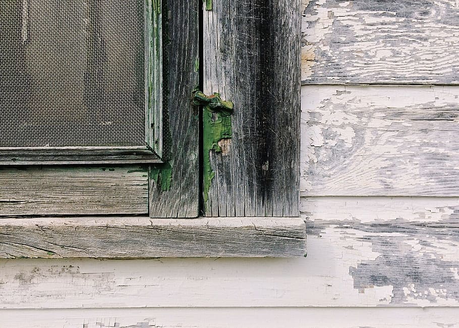 cabin, old, window, weathered, wood, rustic, exterior, wood - material HD wallpaper