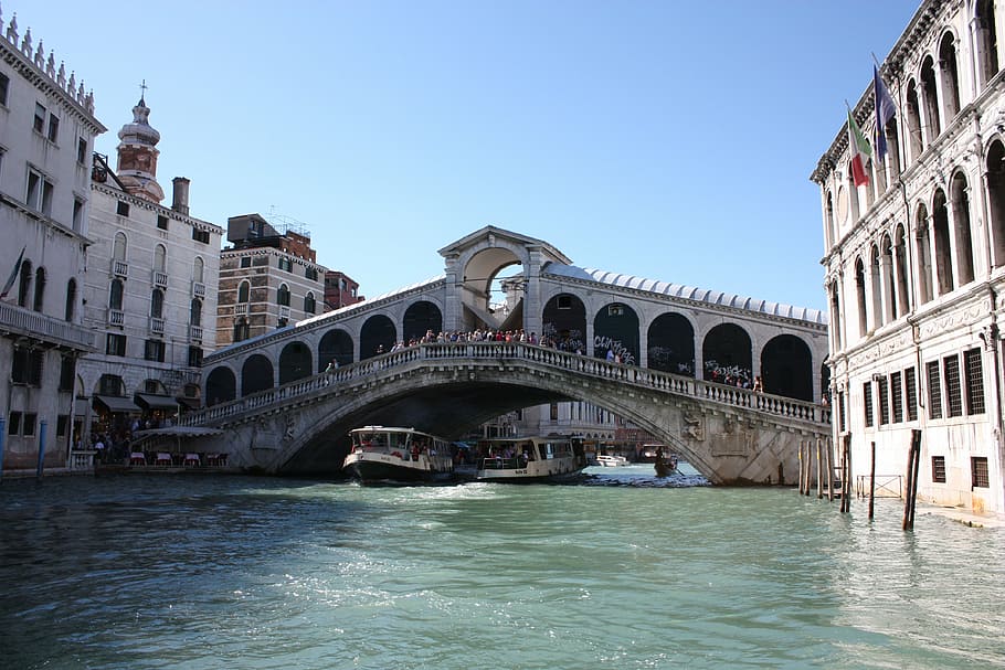 Realto Bridge, Italy, rialto, venice, channel, great channel, HD wallpaper