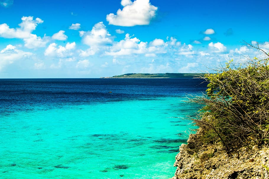 Curaçao, Curacao, Caribbean, Landscape, beach, lover's beach, HD wallpaper