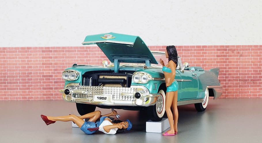 model car, cadillac, cadillac eldorado, auto, old, toy car HD wallpaper