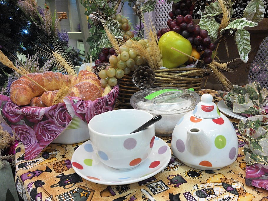 breakfast, cuppa, tea-pot, breakfast table, christmas, food and drink HD wallpaper