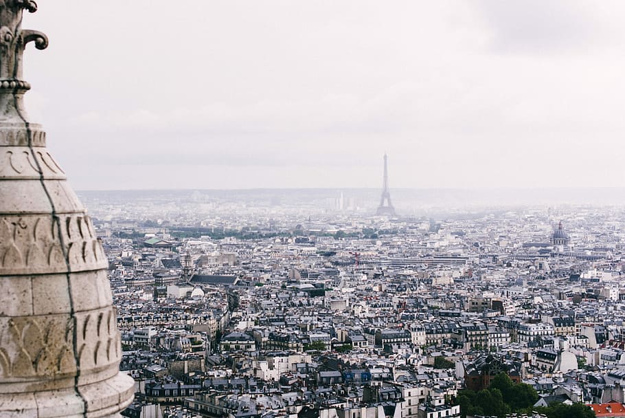 aerial view of city during daytime, Eiffel Tower, Paris, France HD wallpaper