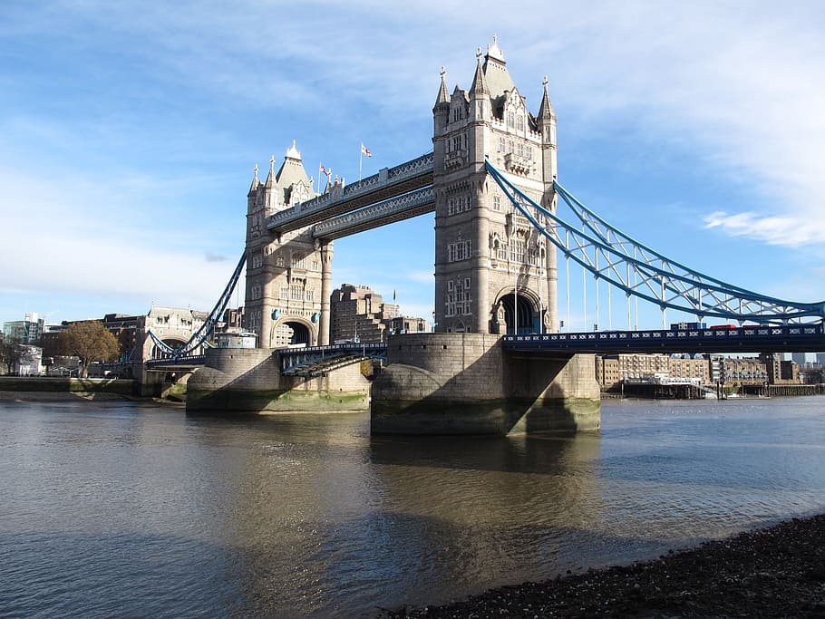 Tower Bridge, London, River, River Thames, england, bridge - man made structure HD wallpaper