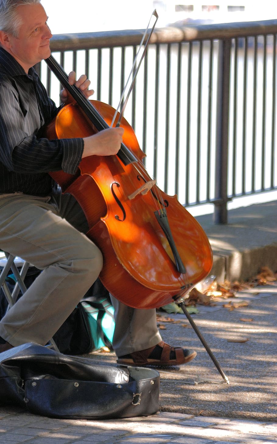 man, cello, musical, string, instrument, busking, musician HD wallpaper