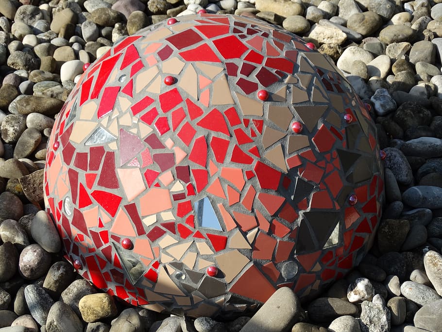 ceramic, ball, unlasiert, reddish, solid, rock, stone - object HD wallpaper