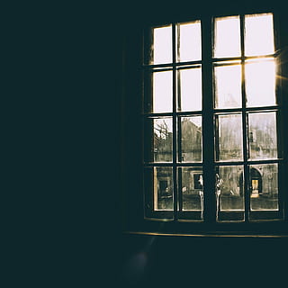 photo of casement window, dark, sun, sun glare, indoors, day HD wallpaper