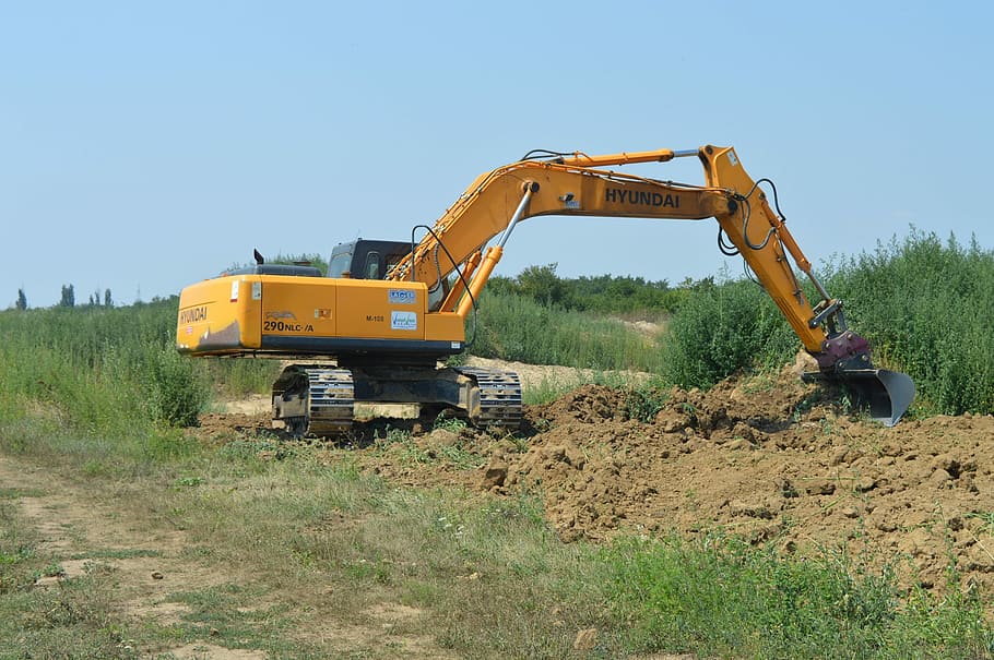 Dredge, Work, Machine, Industry, work machine, industrial, construction site HD wallpaper
