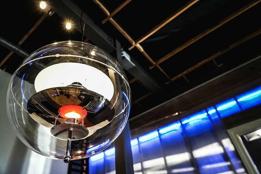 open ceiling, led, midcentury modern, light, apartment, contemporary HD wallpaper