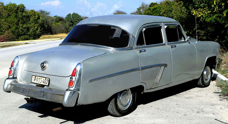 Cuba, Car, Silver, Mercury, Vintage, havana, old, retro, travel HD wallpaper