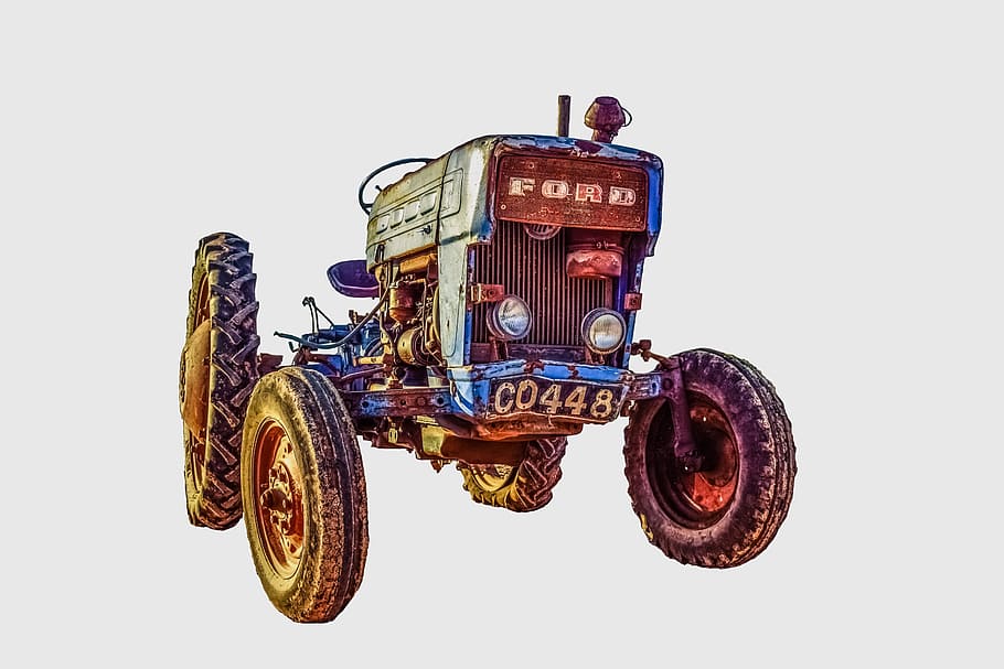 tractor, old, antique, agriculture, machinery, rural, vehicle, HD wallpaper