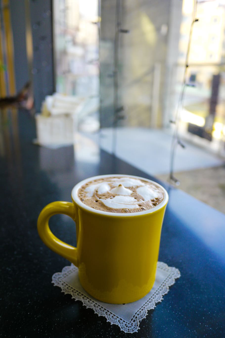 cup, coffee, dawn, cafe, yellow, pause, break, the wait, drink HD wallpaper