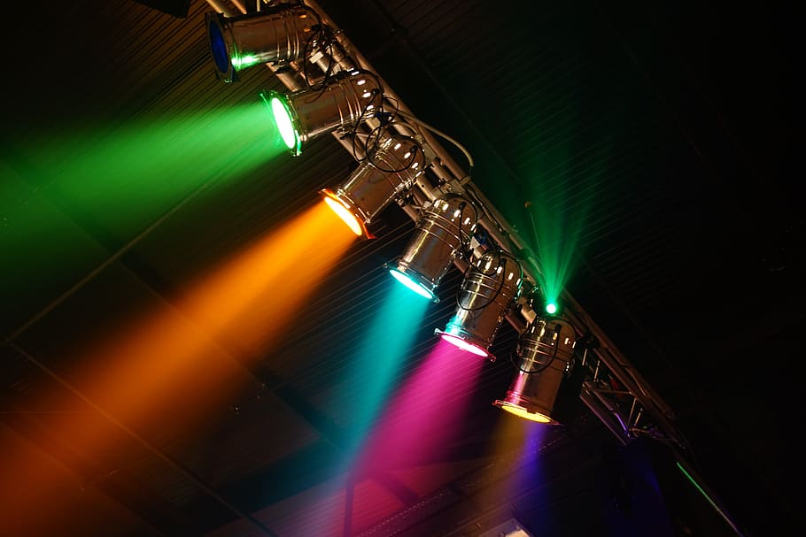 HD wallpaper: on disco lights, lamp, spotlight, fog, event, lighting,  technology | Audio Visual Companies Los Angelesre
