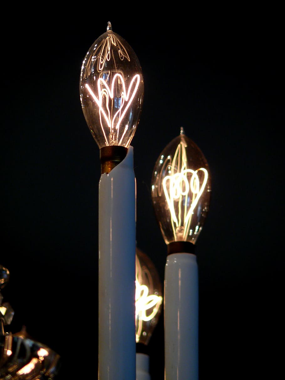 light bulb, filament, hell, electric Lamp, night, lighting Equipment HD wallpaper