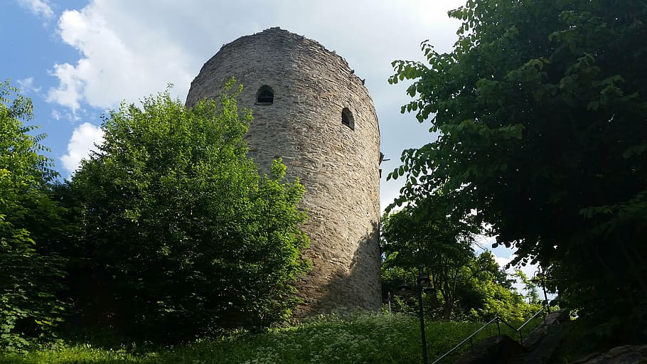 lobenstein, castle, castle hill, plant, history, the past, architecture HD wallpaper
