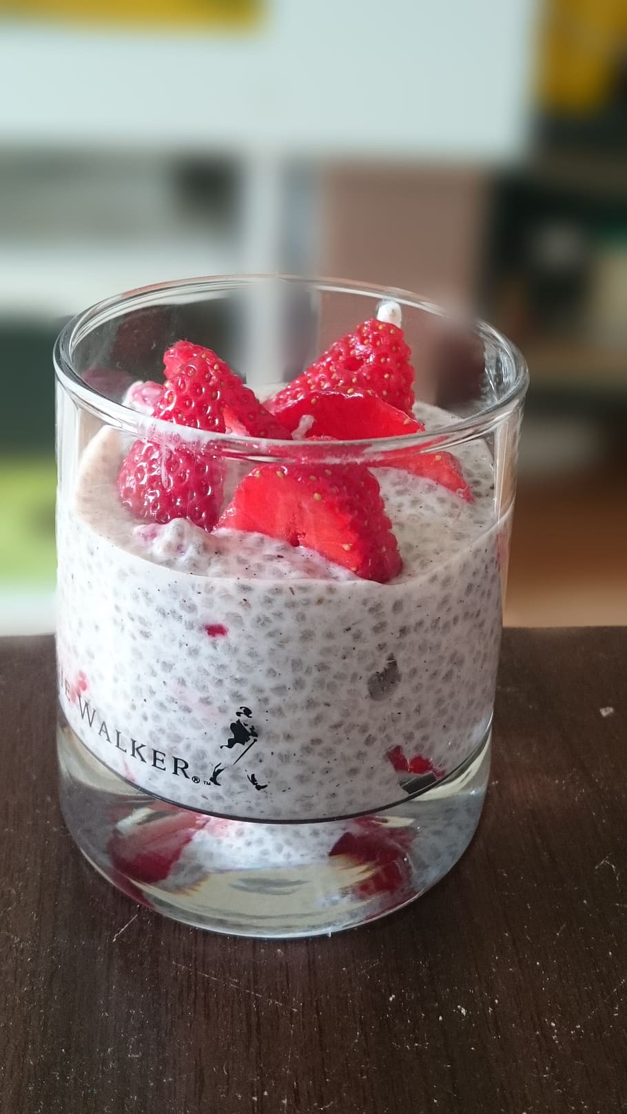strawberry, chia seeds, pudding, food and drink, fruit, table HD wallpaper
