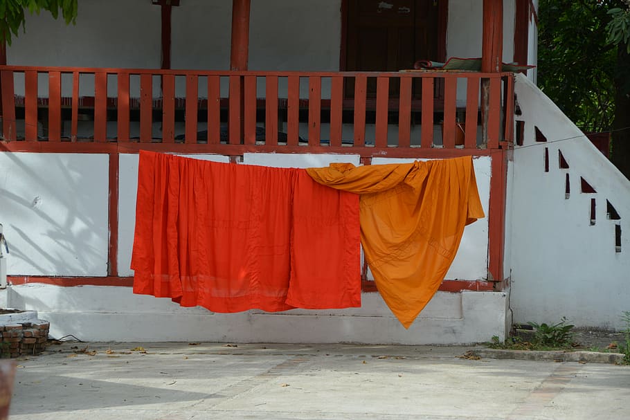 laos, monk, temple, architecture, built structure, building exterior HD wallpaper