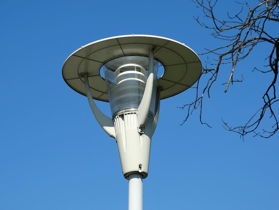 Light, Lamp, White, blue, clear sky, technology, communication HD wallpaper