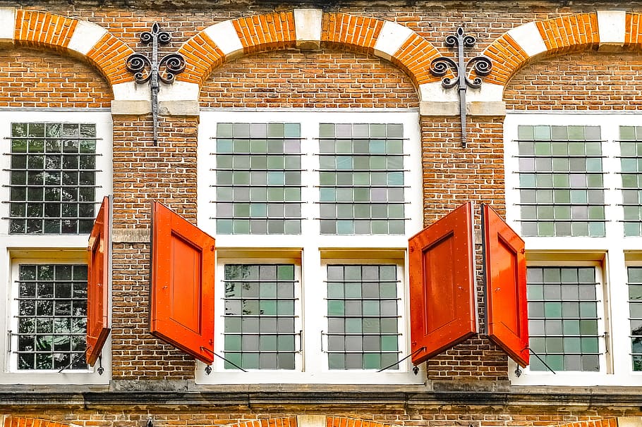 home, house, facade, traditional, brick, netherlands, holland HD wallpaper