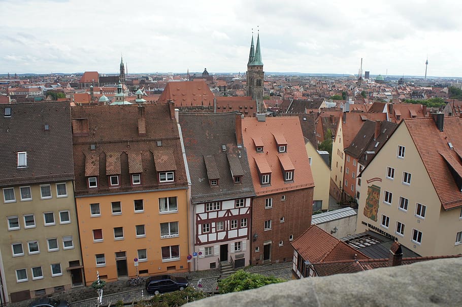 nuremberg, cityscape, old town, homes, city view, germany, building exterior, HD wallpaper