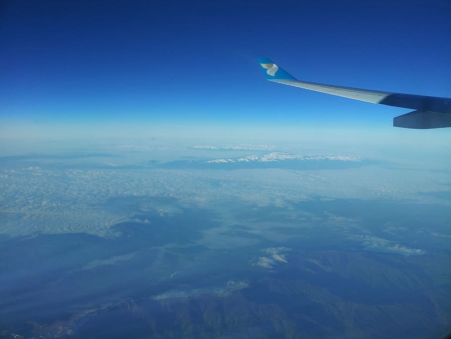 air, fly, oman, flying, aerial view, aircraft wing, airplane HD wallpaper