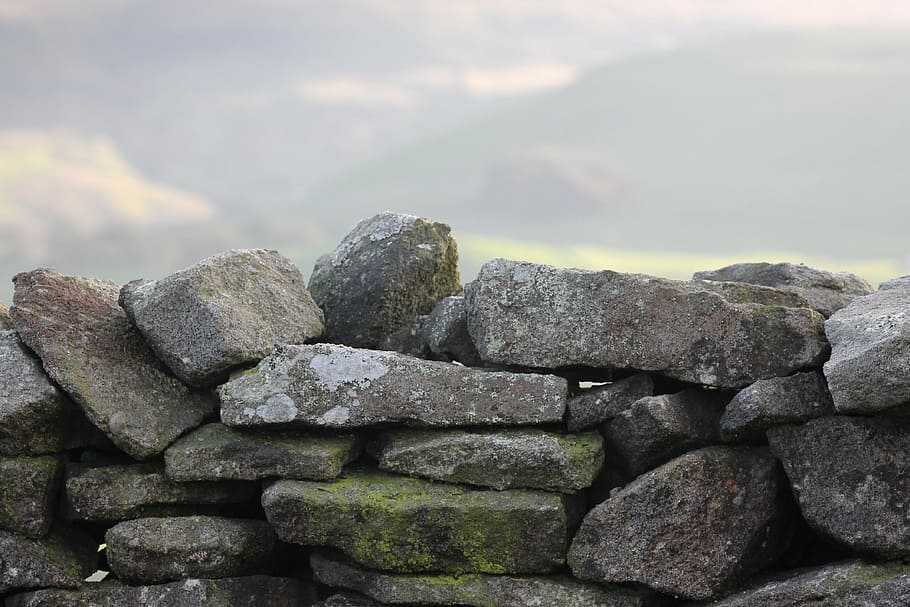 Dry-Stone, Wall, Yorkshire, Stone, nature, landscape, outdoors HD wallpaper