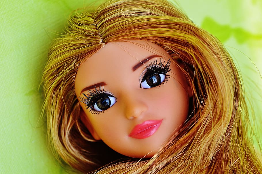 doll, pretty, face, eyes, beauty, hair, girl, play, children toys HD wallpaper