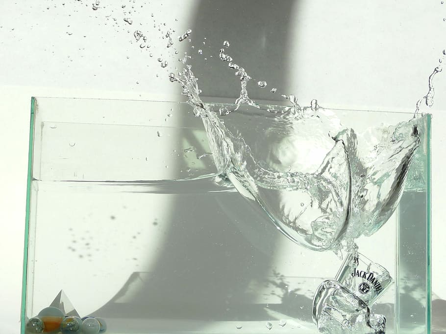 Glass, Timing, Water, Reflection, droplet, bubble, close-up HD wallpaper