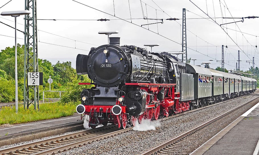Steam Locomotive, Steam Train, special crossing, magistrale, express train, HD wallpaper