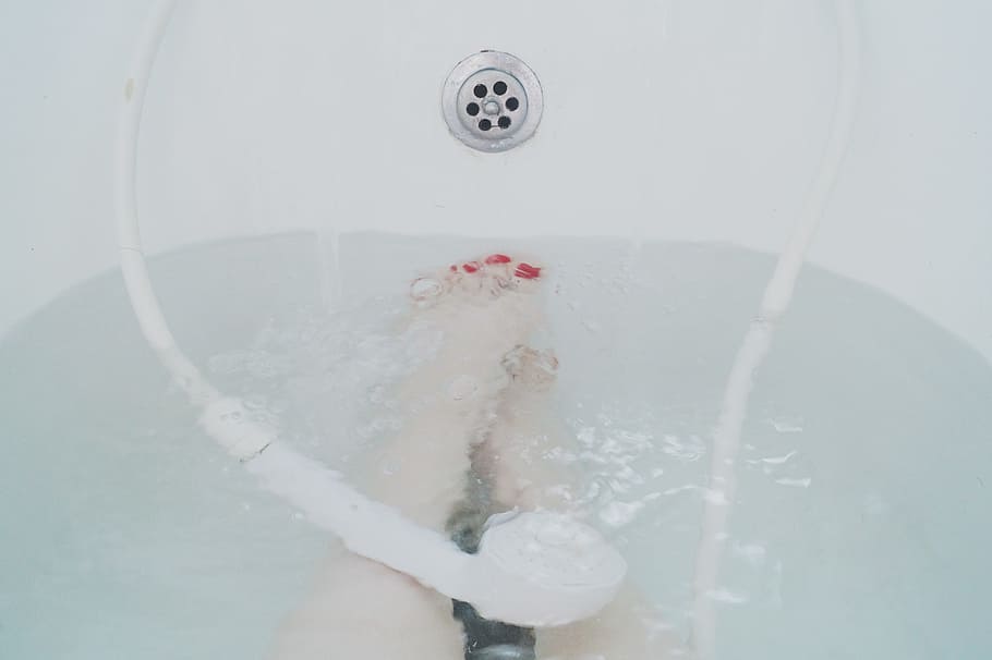 white bidet on sink, bath, tub, water, bathroom, shower, soak HD wallpaper
