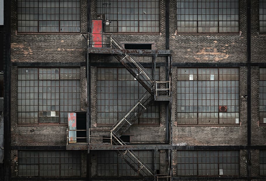 gray concrete building, architecture, infrastructure, establishment HD wallpaper