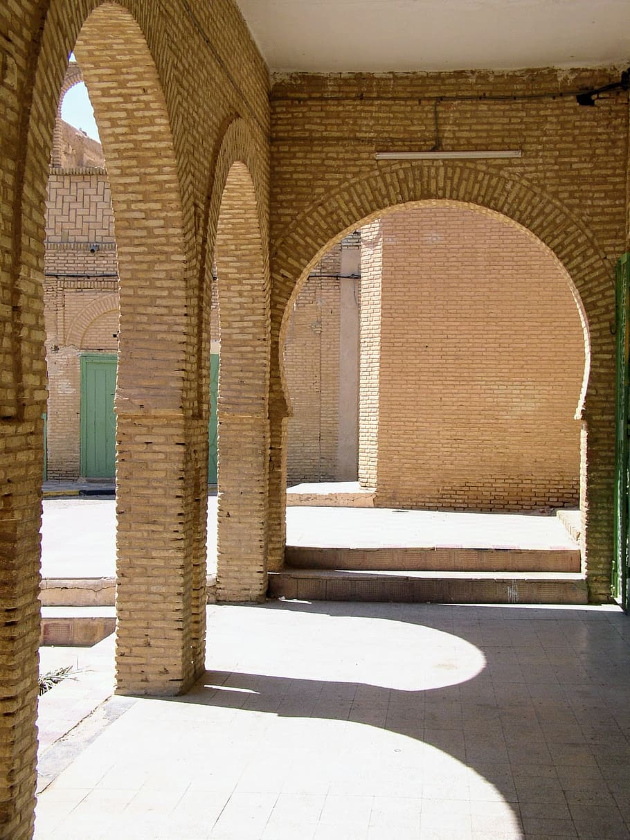 arcades, tunisia, columns, architecture, ottoman style, maghreb HD wallpaper