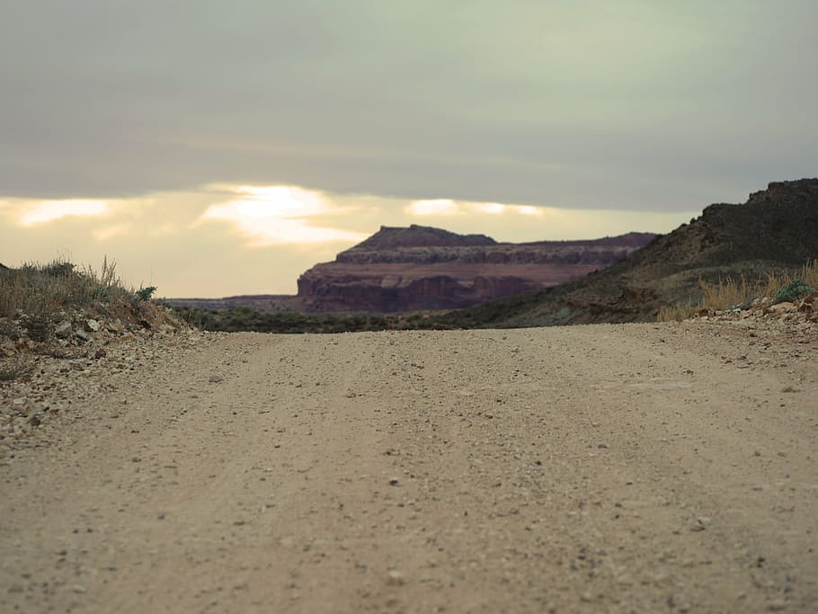 mountain, path, road, nature, sand, scenics, desert, sky, cloud - sky HD wallpaper