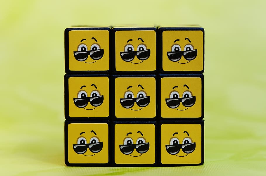 cube, smilies, cool, funny, feelings, emoticon, mood, emotion HD wallpaper
