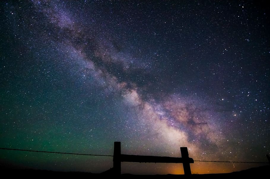 dark, night, stars, sky, light, wire, star - space, astronomy HD wallpaper