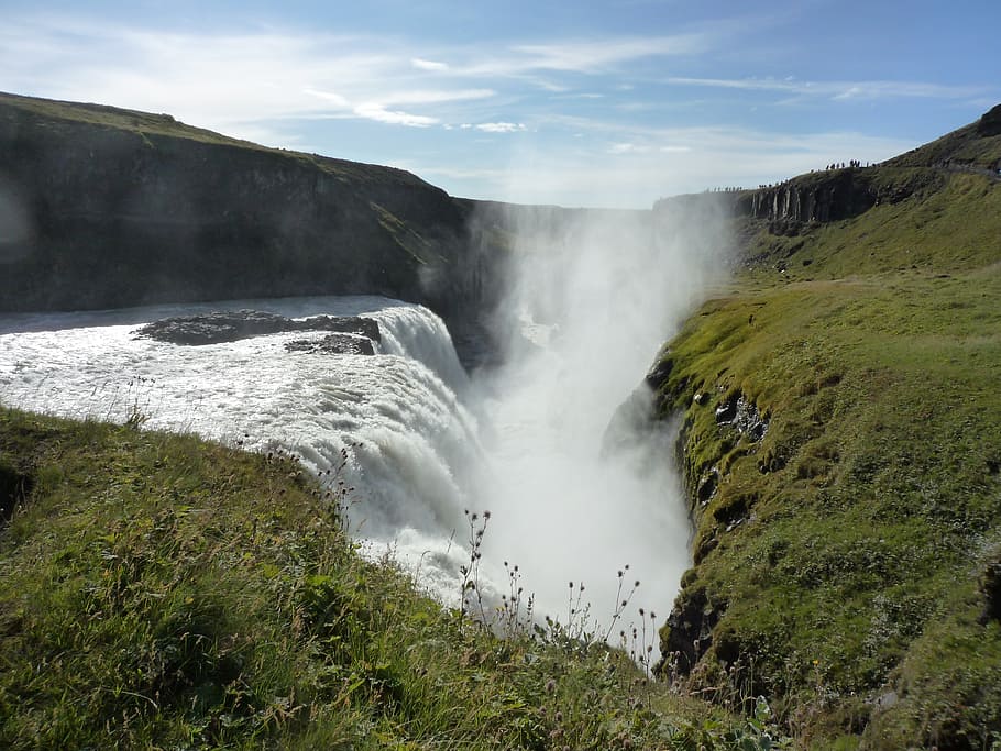 gullfoss, waterfall, river, hvítá, ölfusá, haukadalur, iceland HD wallpaper