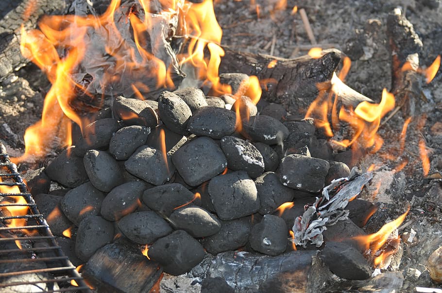 Fire, Flames, Charcoal, Briquettes, fire - natural phenomenon