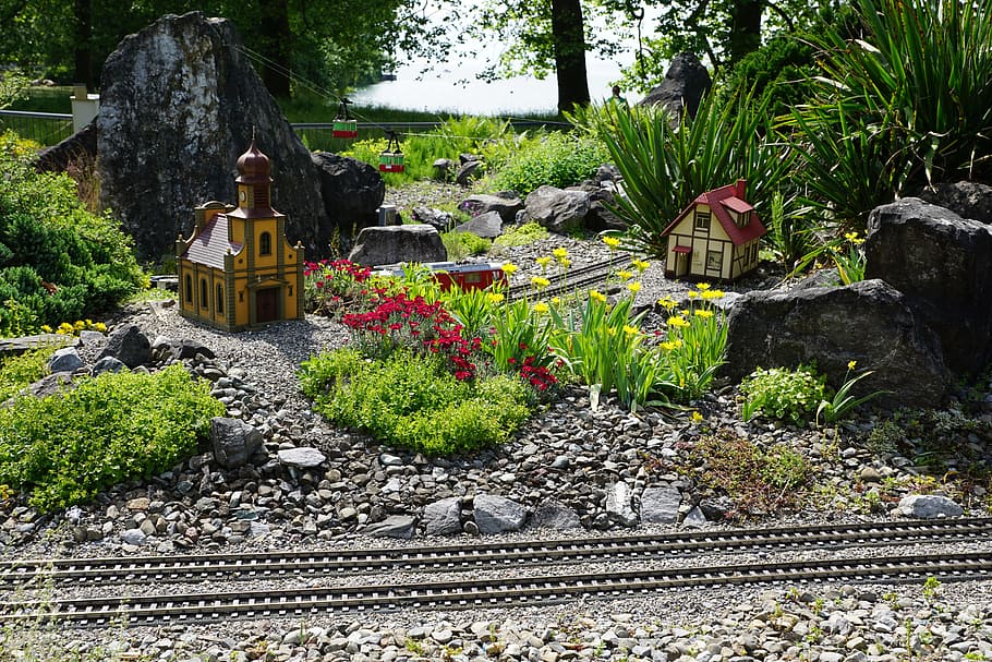 Miniature, Railway, Nature, Train, transport, seemed, rock - object HD wallpaper